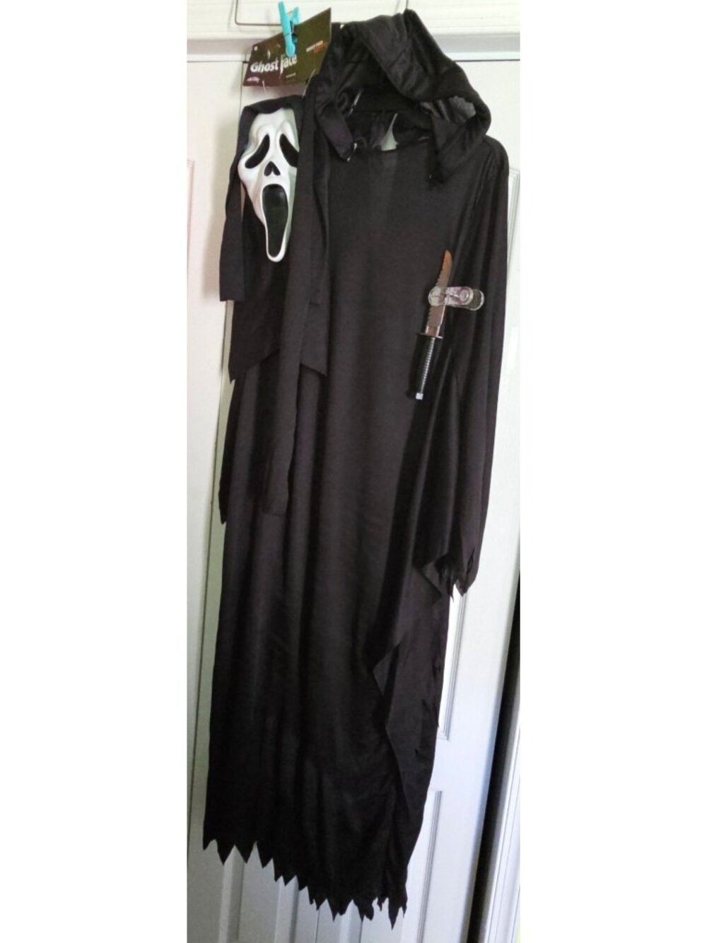 Ghost Face Costume Kids 14-16 Mask Robe Scream Halloween Horror Killer Scary
